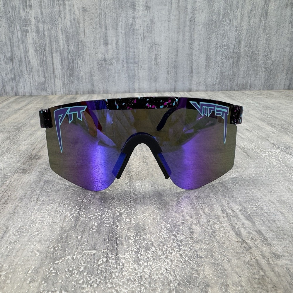 PIT VIPER The Midnight Speckled Black Purple/Blue Polarized Lens Sunglasses